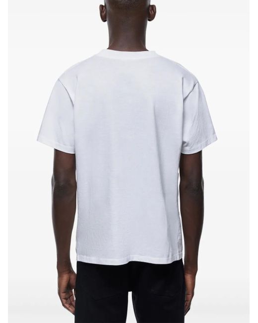 Fursac White Patch-Pocket Organic Cotton T-Shirt for men