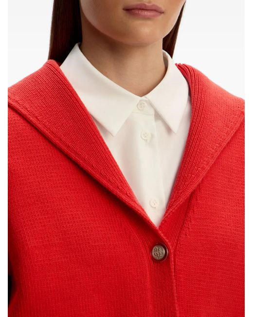12 STOREEZ セーラーカラー カーディガン Red
