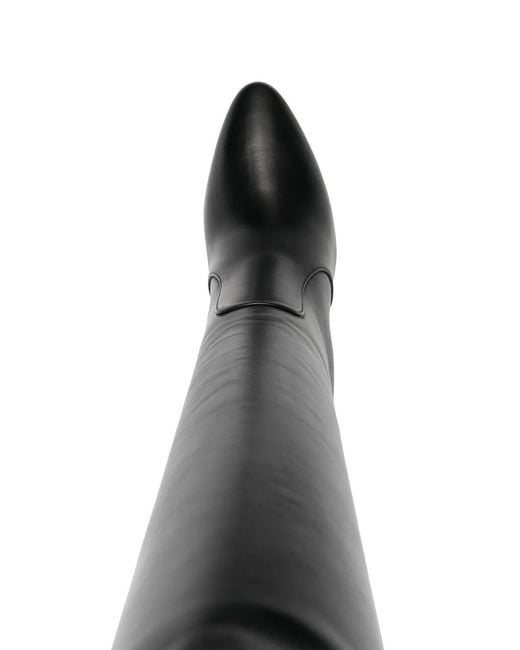 Saint Laurent Black Knee-High 110Mm Harper Boots