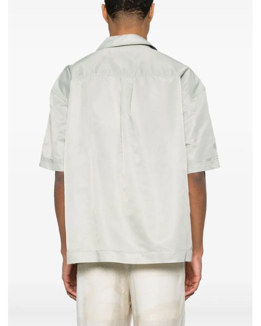 Feng Chen Wang White Logo-Embroidered Shirt for men