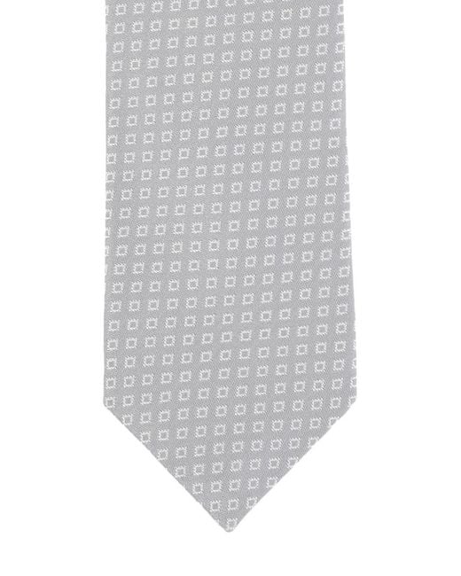 Barba Napoli White Patterned Tie for men