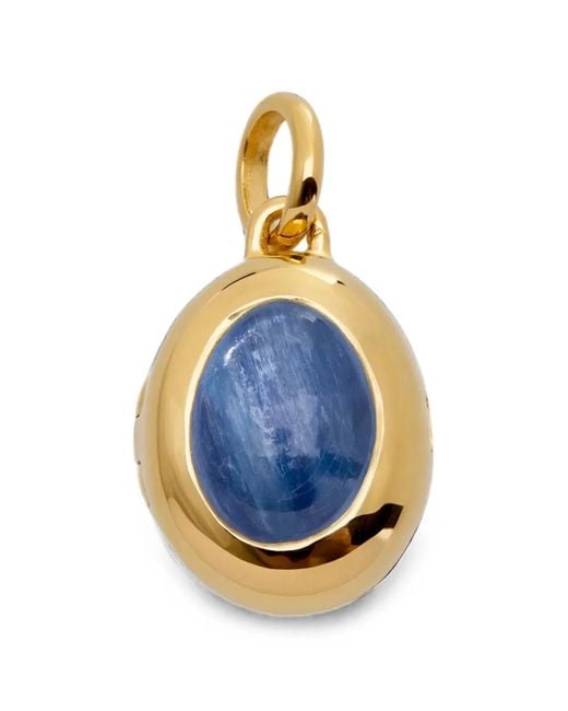 Monica Vinader Blue Pendentif September Birthstone À Pendentif Médaillon Serti De Cyanite