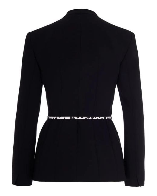 Max Mara Black Belted Fitted Jacket