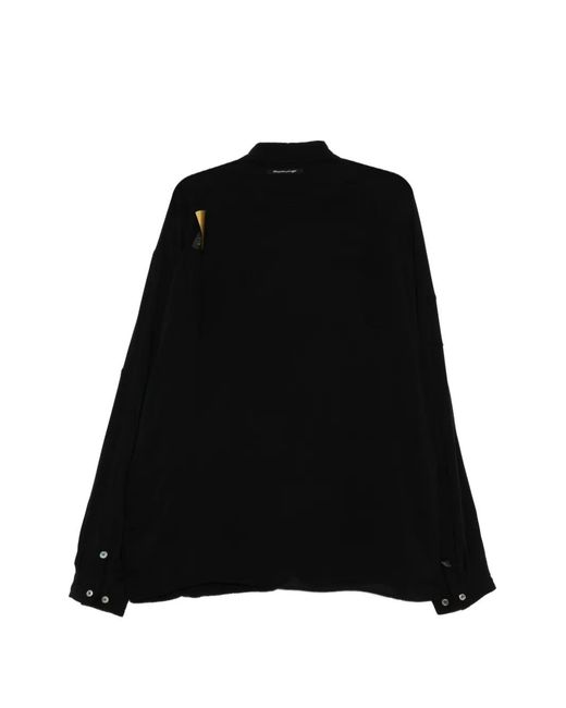 Undercover Black Logo-Patch Shirt for men