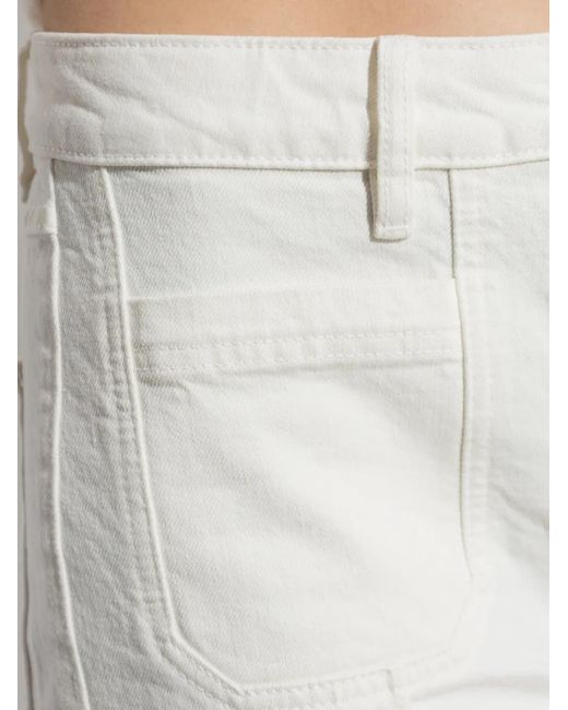 Munthe White Patch-Pocket Flared Trousers