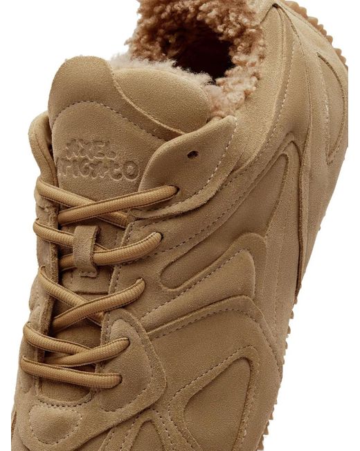 Axel Arigato Brown Slow Shearling Runner Sneakers for men