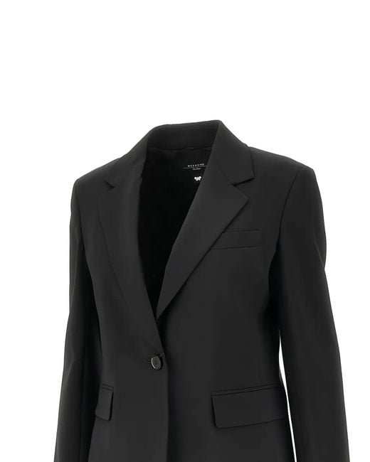 Weekend by Maxmara Black Button Mono Blazer
