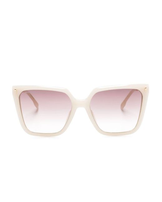 DSquared² Pink Cat-Eye-Sonnenbrille mit Logo-Print