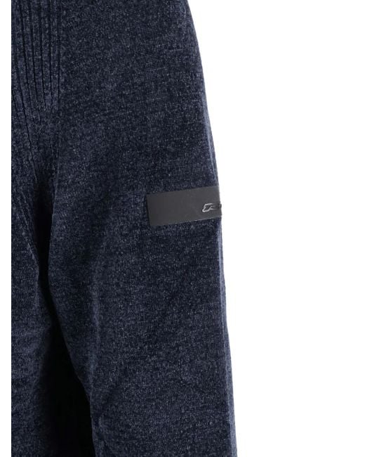 Rrd Blue Ribbed Turtleneck Sweater for men