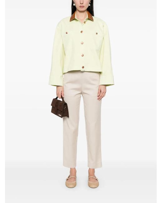 Forte_forte Natural Contrasting-Colour Jacket