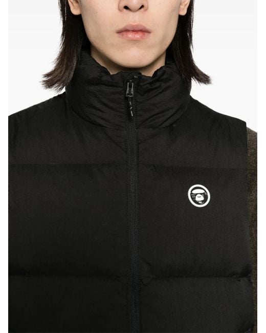 メンズ Aape By A Bathing Ape ダウンベスト Black