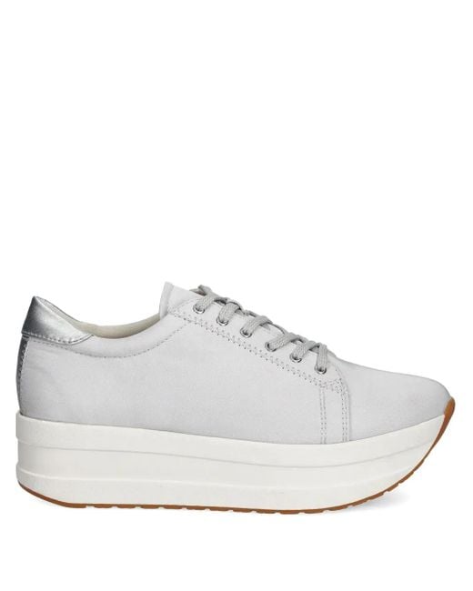 Vagabond White Platform Lace-Up Trainers