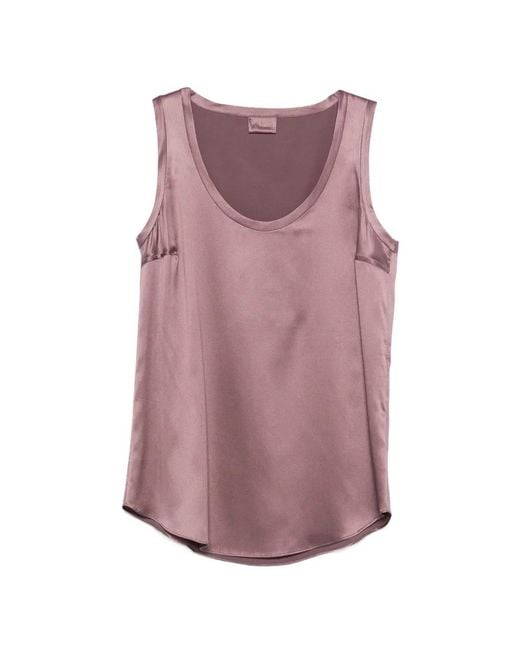Brunello Cucinelli Purple Silk Elastane Jersey