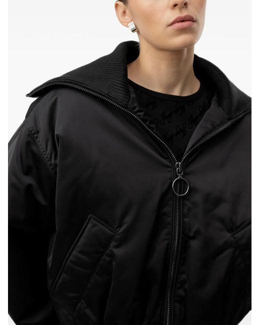 HUGO Black Padded Bomber Jacket
