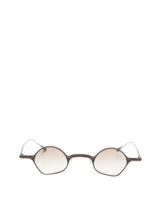 Rigards White Geometric-Frame Sunglasses