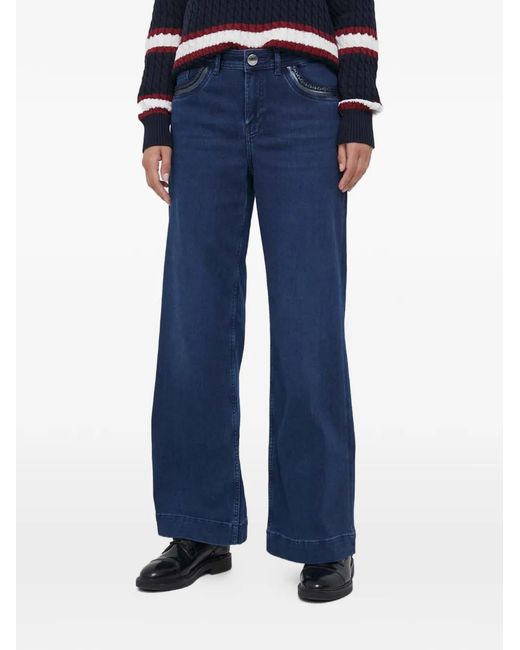 Mos Mosh Blue Embellished Pockets Jeans