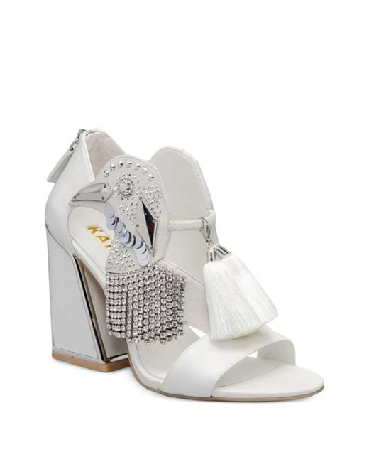 Kat Maconie White Sandales À Glands