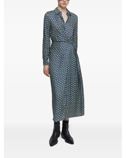 iBlues Gray Heart-Print Dress