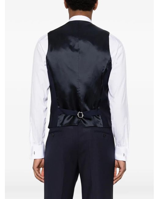 Lardini Blue Button Vest for men