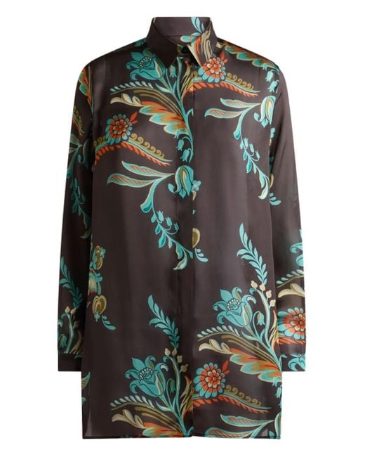 Etro フローラル シャツ Gray