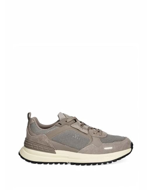 Jeep White Ground Mono Panelled Mesh Sneakers for men