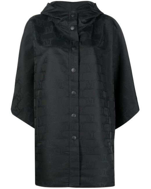 Max Mara Black Single-breasted Button-fastening Coat