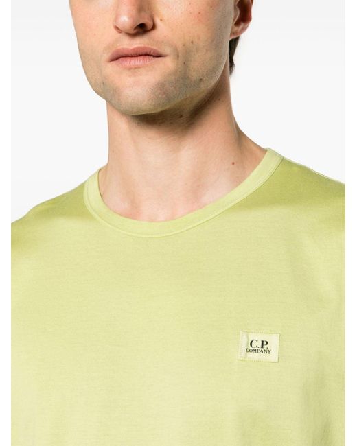 C P Company Yellow `70/2 Mercerized` T-Shirt for men