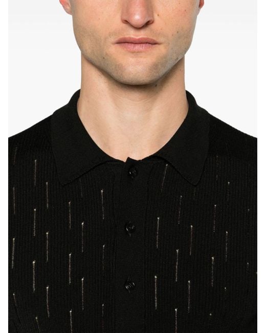 Lardini Sweater Met Gescheurd Detail in het Black voor heren