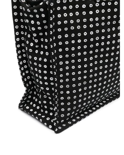 10 Corso Como Black Polka Dot Print Tote Bag