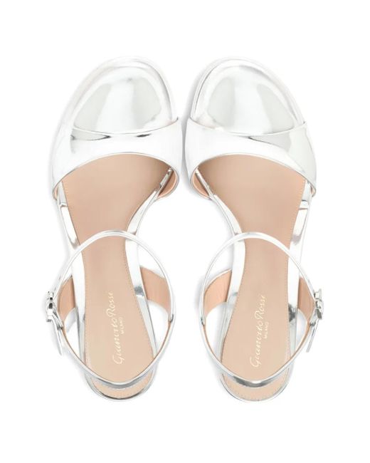 Gianvito Rossi White Marlena Sandalen 85mm