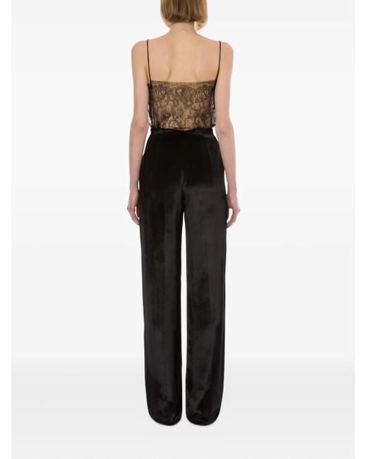 Alberta Ferretti Gray Lace Top