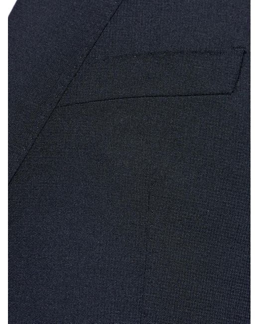 Emporio Armani Blue Single-Breasted Wool Suit for men
