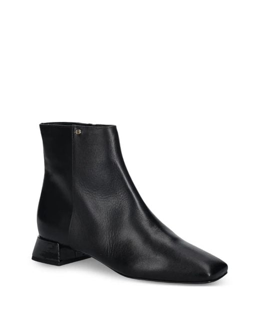 Baldinini Black Square-Toe Ankle Boots