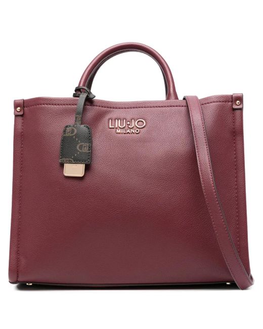 Liu Jo Purple Mittelgroße Tote Bag Mit Logo-Schild