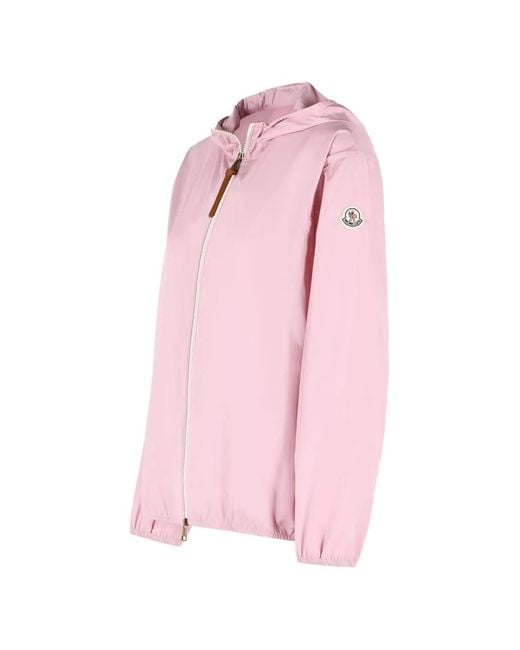 【❣️お値下げ】MONCLERピンクの透けるパーカー・ブルゾン　サイズ「0」 Moncler レディース ピンク フーデッド ジャケットの通販はau PAY