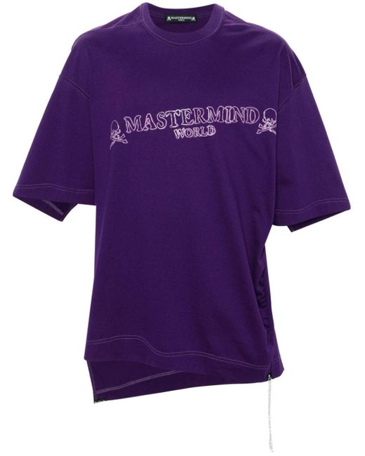 Mastermind Japan Purple Handwriting Logo-print T-shirt for men