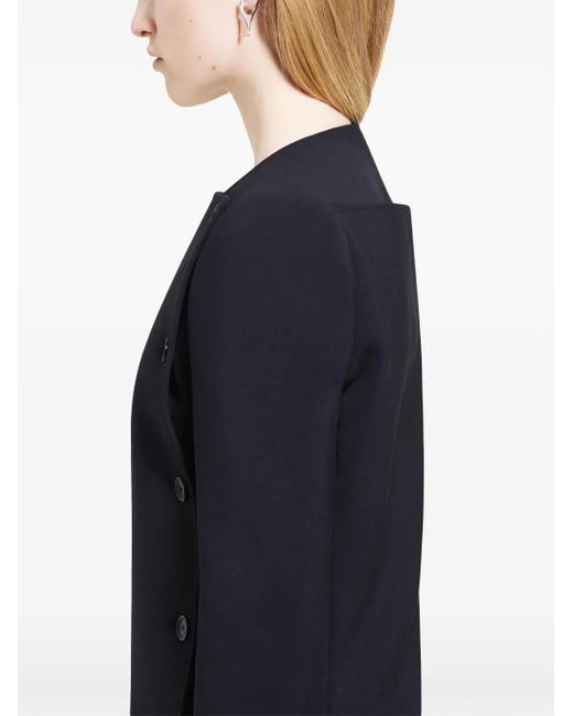 Courreges Blue Klassische Weste Mit Knöpfen