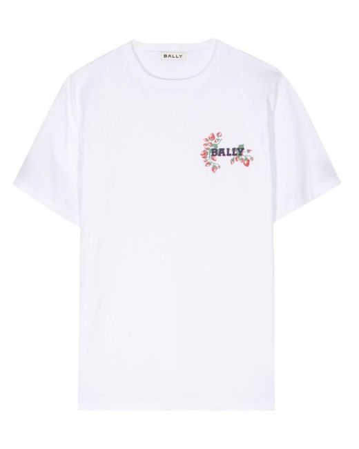 Bally White Logo-print Organic Cotton T-shirt