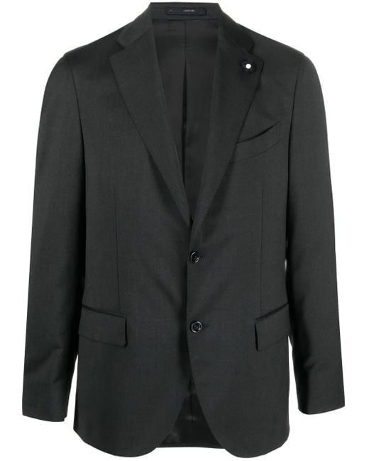 Lardini Black Single-Breasted Blazer for men
