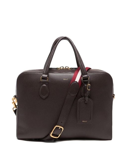 Bally Black Beckett Grained Briefcase for men