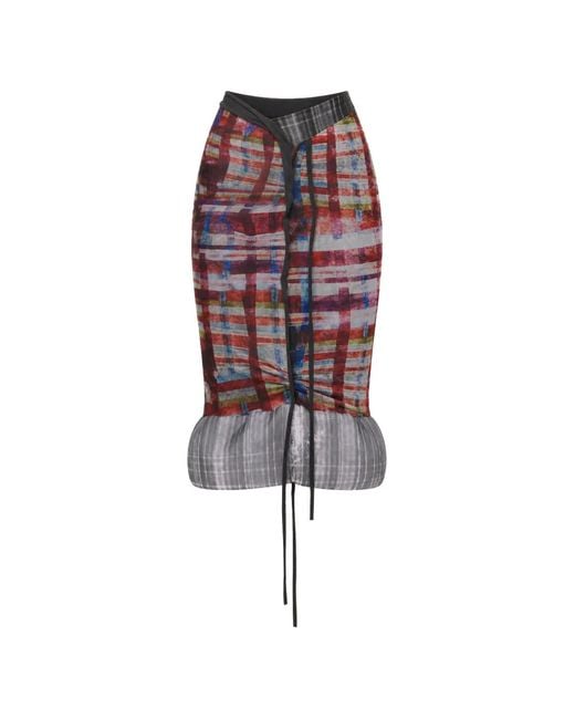 OTTOLINGER Red Panelled Skirt