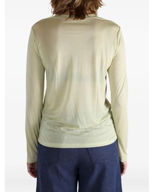 Baserange Green Crew-Neck Long-Sleeve Top