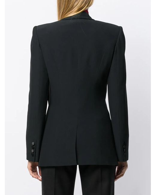 McQueen Black Silk Ribbon Embellished Blazer