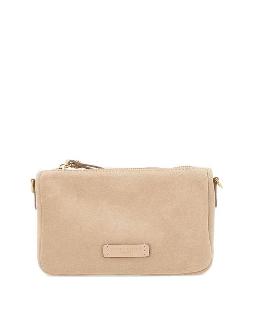 Gianni Chiarini Natural Nora Pouch Zip Suede Pouch