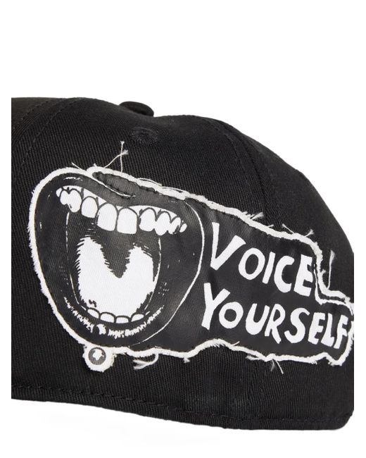 DSquared² Black Dsquared Slogan-Print Baseball Cap for men
