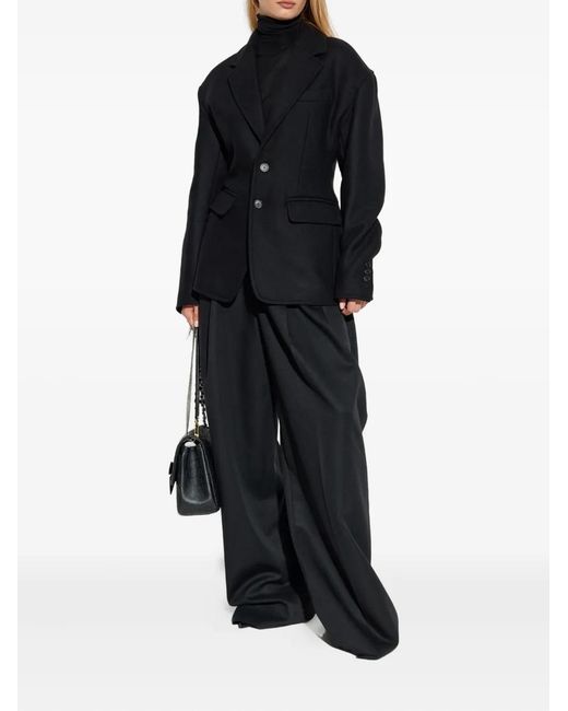 DSquared² Black Two-Button Wool-Blend Jacket