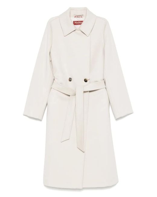 Max Mara Jas Van Scheerwol in het White