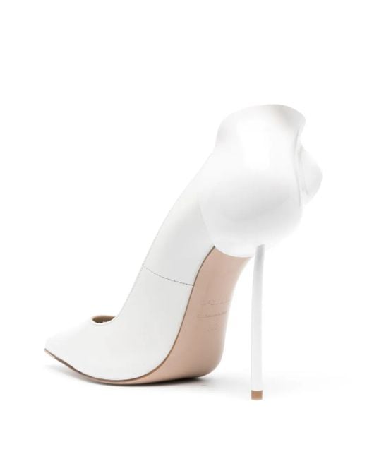 Le Silla White 120Mm Petalo Ruffle-Detail Pumps