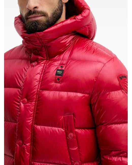 Blauer Jacke mit Kapuze in Red für Herren