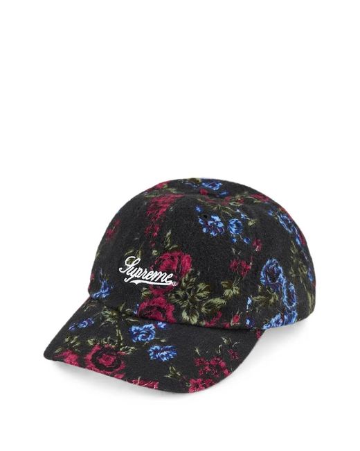 Supreme Blue Floral-Print 6-Panel Cap for men
